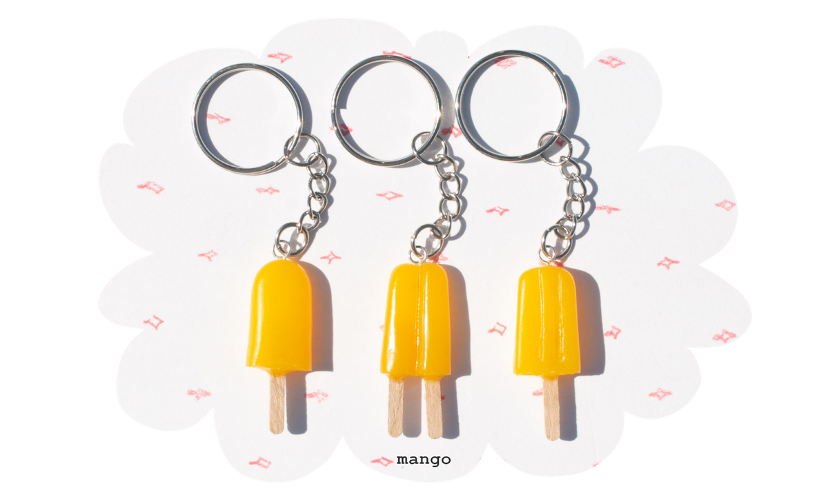 Ice Pop Popsicle Face Gingham Leash or Key Holder, 1 - QFC